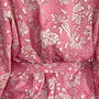 Long Kimono In Prussian Pink Botanic Floral, thumbnail 5 of 5