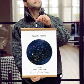 Create Your Night Sky Location And Date Star Map Print, 3 of 7