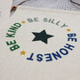 Be Silly, Be Honest, Be Kind Linen Hanging Pennant, thumbnail 5 of 5