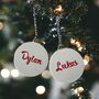 Personalised Name Leather Bauble, thumbnail 3 of 5