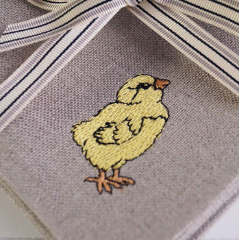 Embroidered Little Chick Cocktail Napkins, 5 of 8