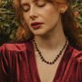 Gold Plated Black Obsidian Crystal Chip Necklace, thumbnail 3 of 5
