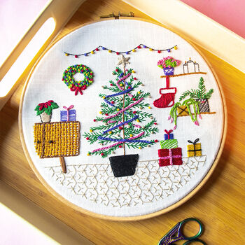 Christmas Scene Embroidery Kit, 3 of 5