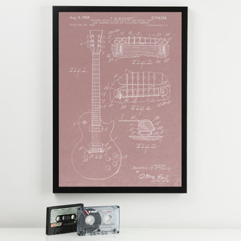 Anatomy Of The Guitar Patent Print, 4 of 8