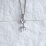 Deer Charm Necklace 925 Silver, thumbnail 1 of 8