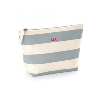 Nautical Striped Cotton Make Up Cosmetic Bag, 5 of 10