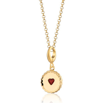 Jammie Dodger Charm Necklace, Sterling Silver Or Gold Plated, 6 of 10