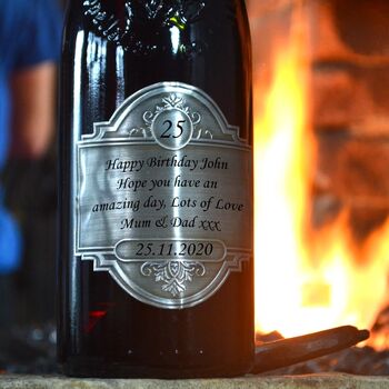Personalised Chateauneuf Du Pape With Pewter Label, 3 of 5