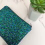 Peacock Glitter Clutch Bag, thumbnail 3 of 3