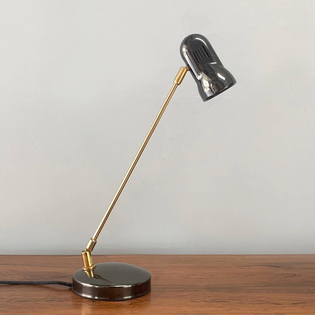 1980’s Mid Century Brass Spanish Desk Lamp, 1 of 7