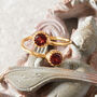 Garnet Gold And Silver Adjustable Stacking Ring, thumbnail 4 of 9