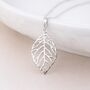 Personalised Sterling Silver Cut Out Oak Leaf Pendant Necklace, thumbnail 1 of 7
