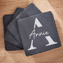 Set Of Four Personalised Slate Coasters, thumbnail 3 of 4