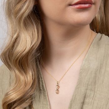 Luxury 9ct Gold Infinity Pendant Necklace, 2 of 5
