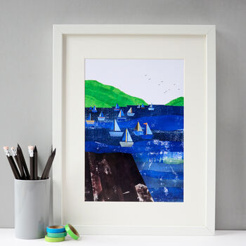 Coastal Boats Art Print, 3 of 11