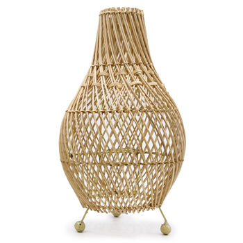 Rattan Table Lamp And Bedside Lamp Nordic Home Decor, 6 of 8