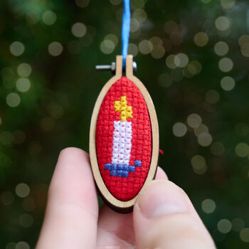 Make Your Own Christmas Bauble Cross Stitch Kit, 2 of 8