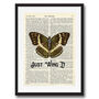 Just Wing It Typography Butterfly Wall Art Print, thumbnail 3 of 4