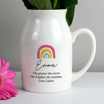 Personalised Rainbow Flower Jug Vase, 4 of 8