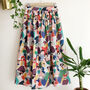 Printed Cotton Midi Skirt Abstract Print, thumbnail 1 of 5