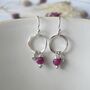Ruby Circle Earrings, thumbnail 1 of 6