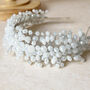 White Crystal Bridal Headband, thumbnail 2 of 5