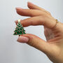 Christmas Tree Enamel Pin Badge Brooch, thumbnail 1 of 7