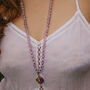 Long Length Amethyst Stone Necklace With Detail, thumbnail 1 of 5