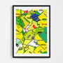 Norwich City Football Shirt Mash Up Print, thumbnail 2 of 3