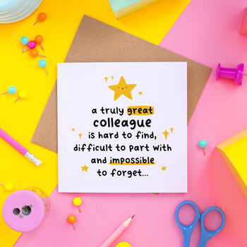 'Truly Great Colleague' Thank You Card, 2 of 2