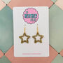 Small Star Glitter Resin Earrings, thumbnail 12 of 12