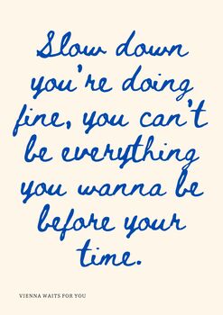 A4 Print Billy Joel, Vienna Waits For You Blue, 5 of 5