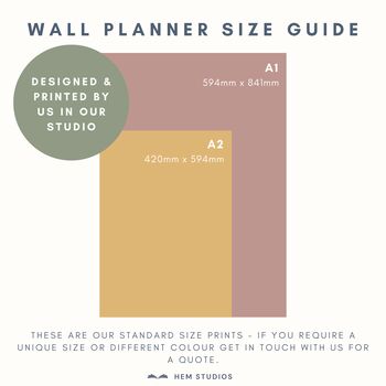 Personalised Events Calendar | Important Dates Wall Planner, 6 of 6