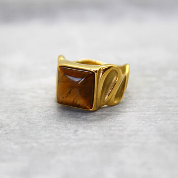 Chunky Stone Signet Ring, 3 of 6