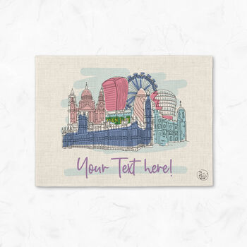 Personalised London Skyline Placemat, 2 of 5