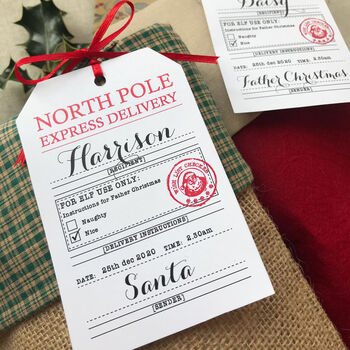 Personalised North Pole Express Delivery Tag, 3 of 3