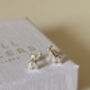 Sterling Silver Giraffe Stud Earrings, thumbnail 4 of 7