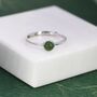 Minimalist Genuine Jade Ring In Sterling Silver, thumbnail 2 of 10