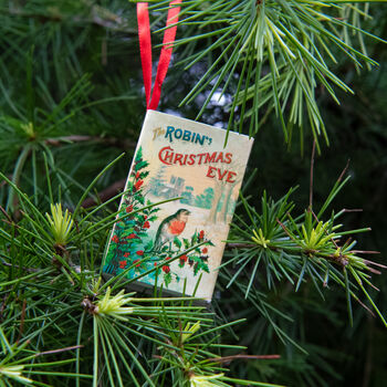 Tree Decoration Christmas Robin Victorian Poem, 4 of 6