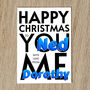 Personalised Christmas Card With Names And Message, thumbnail 5 of 8