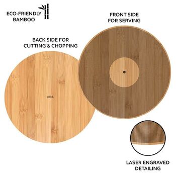 Personalised Bamboo Record Cutting Board, 4 of 5
