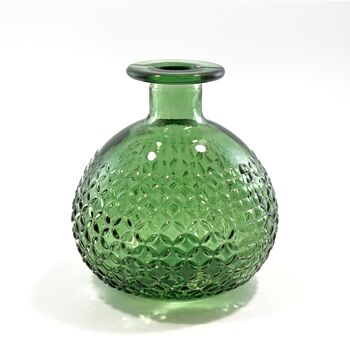 Small Recycled Glass Bud Vase | Patterned Five Colours, 3 of 5