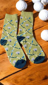 Golf Style Socks With Gift Box And Tag. Golfing Gifts, 11 of 11