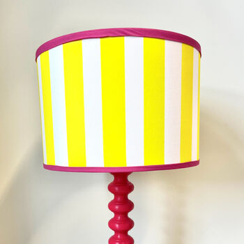 Carnival Lampshade In Sunshine Yellow Stripe, 3 of 4