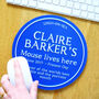 Personalised Blue Plaque Mouse Mat, thumbnail 4 of 6