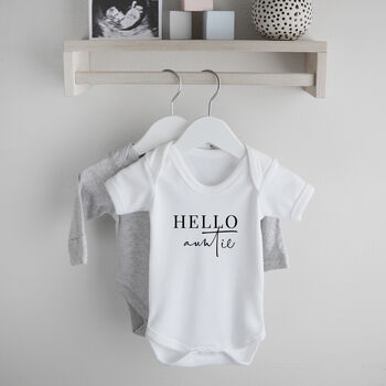 Personalised Hello Baby Announcement Bodysuit, 3 of 4