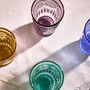 Set Of Four Vintage Colour Embossed Highball Tumblers, thumbnail 3 of 5