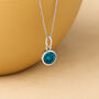 Personalised Sterling Silver December Blue Topaz Birthstone Necklace, thumbnail 1 of 11
