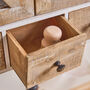 Farmhouse Three Drawer Wall Cabinet With Hooks, thumbnail 4 of 4