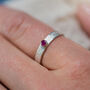 Ruby July Birthstone Ring In Textured Sterling Silver And 9ct Gold, thumbnail 6 of 12